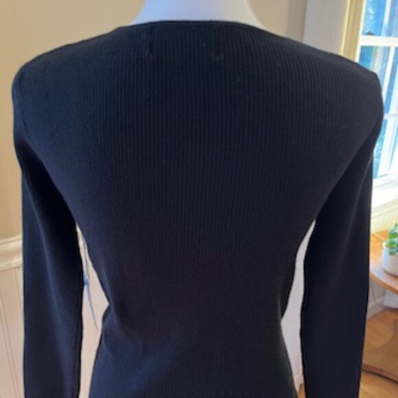 NWT SIX/FIFTY  Sammie Criss Cross Sweater in Black - Medium - Picture 6 of 11